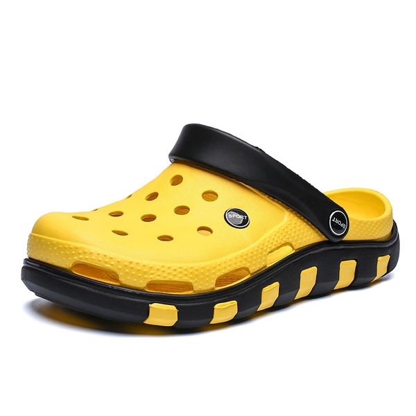 

70% off outlet store summer two wear slippers men's anti-slip fashion sandals shoes beach couple cave, Black