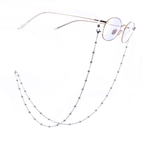 Boncuk Güneş Gözlüğü Zincir Paslanmaz Çelik Femme Gözlük Metal Kordon Boyun Tutan Kaymaz Kayış Gözlük Zinciri