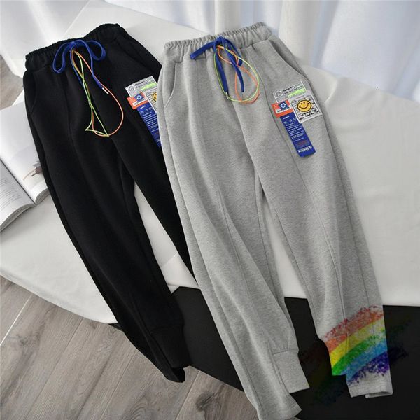 

men's pants black gray stick error male pants woman mag sweatpants