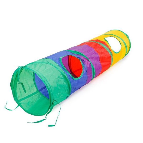 

cat toys products foldable tunnel toy pet tents rainbow