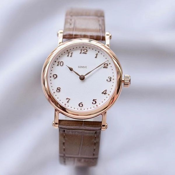 

35mm size thin women watch 9 5mm lady vintage classical style grace girl wristwatch party business watches gift mother lovers auto213g, Slivery;golden