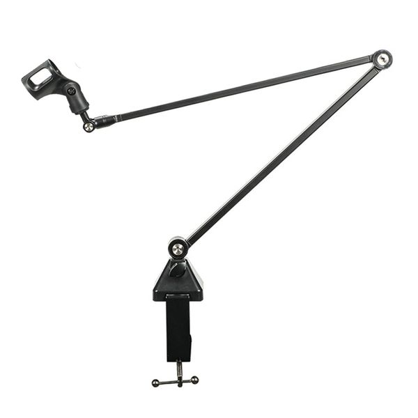 Microfone Boom Braço Suporte Primavera Ajuste de Engrenagem Ajustável Ajustável Suspensão Scissor Bracket Tripé Mic Stand para Studio ao Vivo