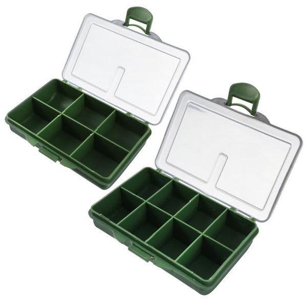 

2pcs compartment tackle box organizer storage lures fishing accessories