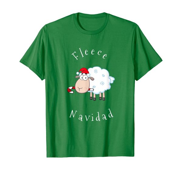 

fleece navidad t-shirt sheep lamb santa hat candy cane, White;black
