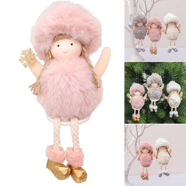 

christmas decorations tree hanging ornament with plush angels design cute mini pendant for holiday party decor drop ornaments