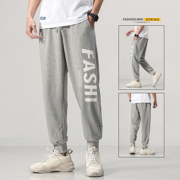 

men's pants korean fashion loose tooling casual, Black