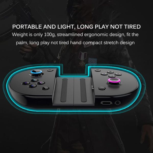 

macro function game handle black type c sensitive controller mobile phones gaming adults boys entertainment controllers & joysticks