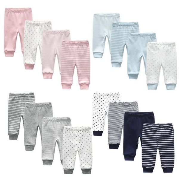 

trousers 3/4pcs/lot born pants cartoon four seasons baby 100%cotton soft girl boy 0-24m, Blue