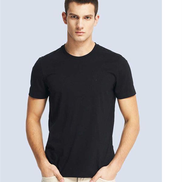 

gun short three sleeve men's t-shirt loose large black white crew neck sport bottom shirt half versatile summer, White;black