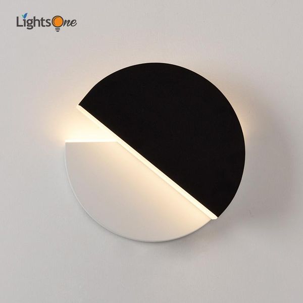 

modern minimalist aisle wall light bedroom bedside rotatable semicircle shape living room lamp
