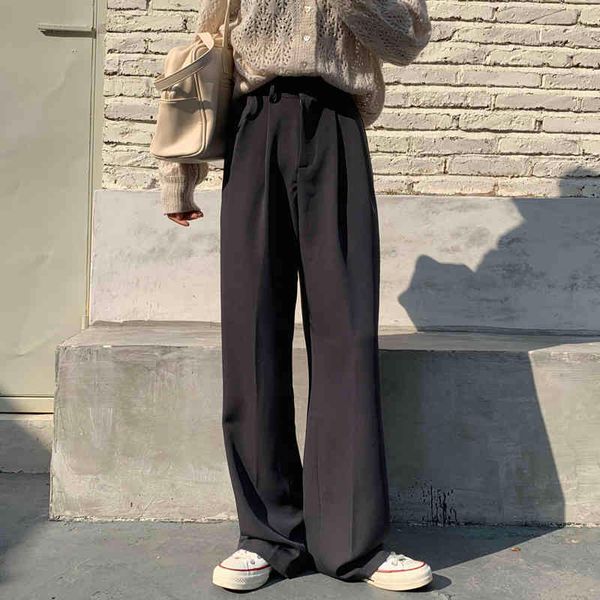 

capris high waist long leg short suit women's pants, Black;white