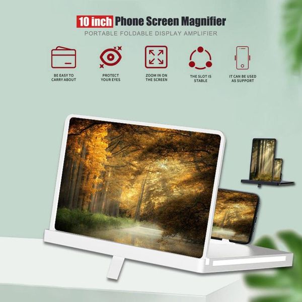 

cell phone 3d effect high definition large screen with desk holder magnifying folding stereoscopic amplifying mounts & holders