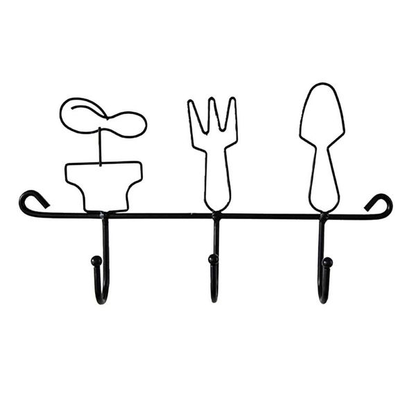 

hooks & rails wall mounted teapot shaped pastoral style coat hanger decoration hook multifunctional home supplies durable key iron
