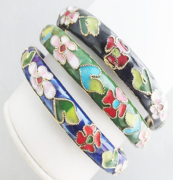 

3-color metal bracelet open and flower plated beautiful bracelets, Black