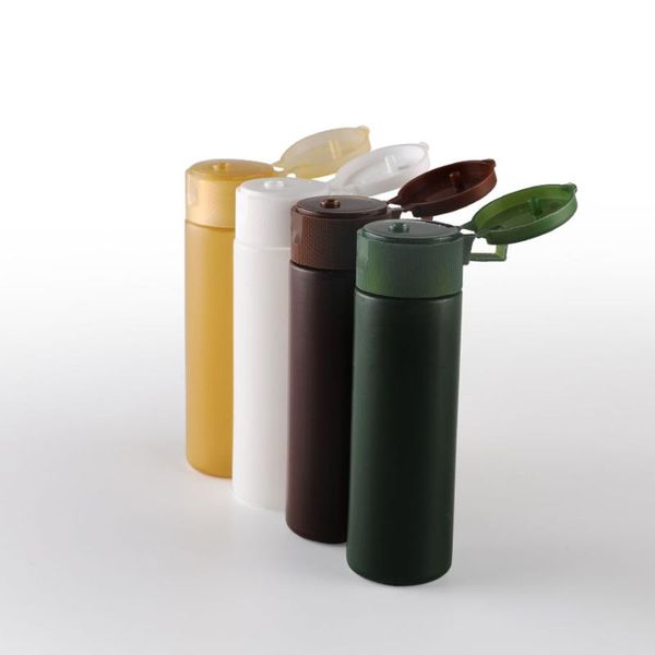 

30ml refillable green white yellow amber pet plastic cream bottle with flip cap 1oz liquid cosmetic containeers packing bottles