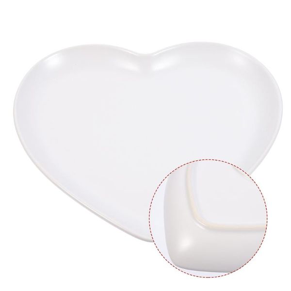 

dishes & plates 1pc home ceramic tray heart shaped storage jewelry sundries dessert