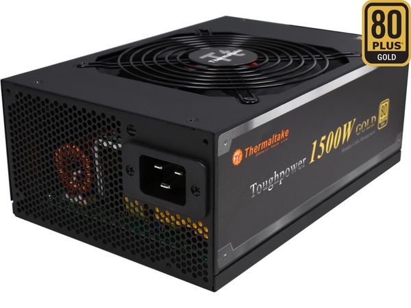 Thermaltake Toughpower 1500 W SLI/CrossFire Ready ATX V2.3 / EPS 12 V v2.92 Certificato 80 PLUS GOLD 7 anni di garanzia Alimentatore PFC attivo completamente modulare Haswell