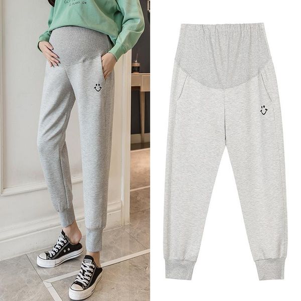 

pregnant women pants autumn outer wear trousers fashion loose casual spring and western maternity bottoms, White