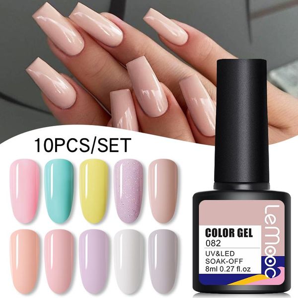 

gel nail polish set kit vernis semi permanent uv hybrid varnish for base coat nails art, Red;pink