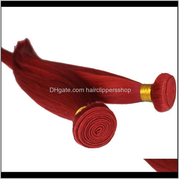 

quality 100 human remy 1228 red color weft straight wave wo9ub prebonded j2mvg, Black