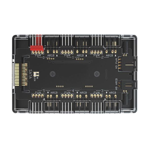 

hubs argb+pwm hub magnetic suction with 6x4pin pwm 6x3pin argb light port