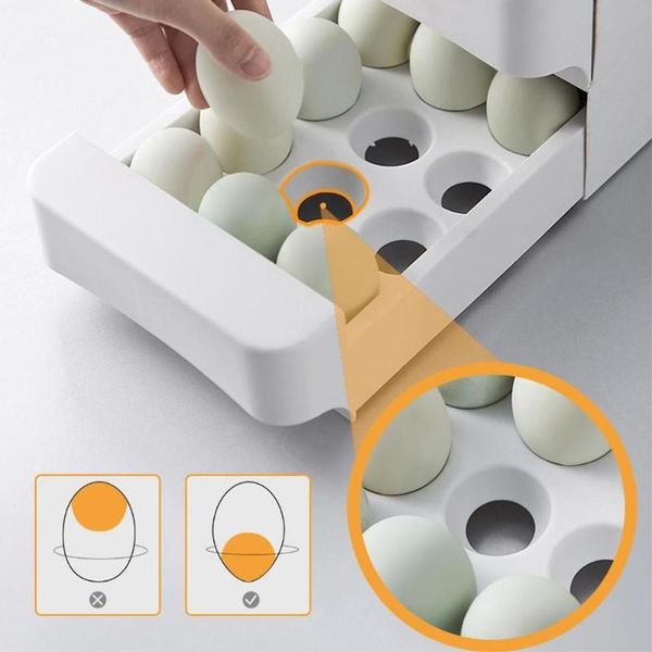 

1pc organizer egg storage box refrigerator fresh-keeping supplies and drawer kitchen type vegetables fruits a8v4 bottles & jars