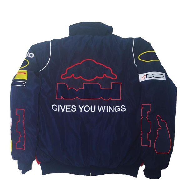 Гоночный костюм Formula 1 F1 в европейском и американском стиле, повседневная хлопковая куртка для колледжа, зимняя винтажная мотоциклетная куртка с полной вышивкой251a
