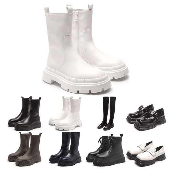 

martin boots chelsea womens black white pistachio frost plaid high low platform ankle half boot round toes outdoor