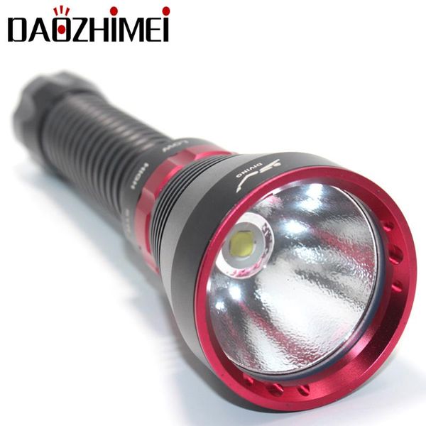 

flashlights torches 6000 lumen xhp70.2 led diving yellow light / white professional super bright 26650 underwater lights searchli