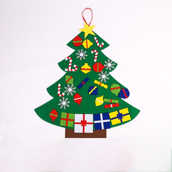 

factory outlet christmas decoration green diy felt christmas tree with pedant ornaments christmas gifts new year wall ha