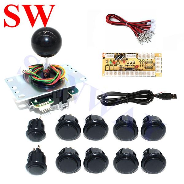 

game controllers & joysticks original sanwa joystick diy kit zero delay arcade usb encoder to pc push buttons mame