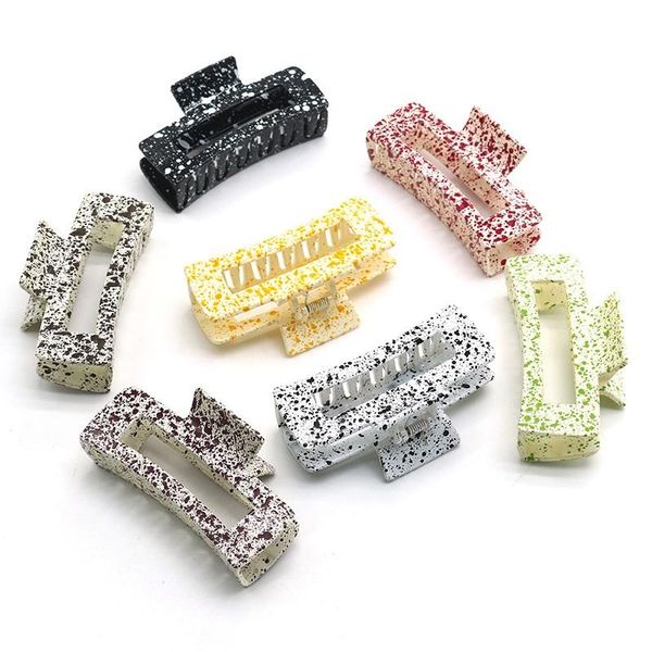 

hair accessories 2021 fashion large black white dot acrylic grab clips for women bath ponytail holder hairgrip hairpins
