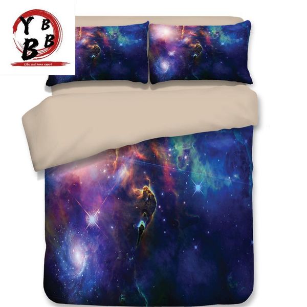 

bedding sets moon star galaxy 3d twin full  size universe outer space 3pc duvet cover set pillowcases fashion bedclothes