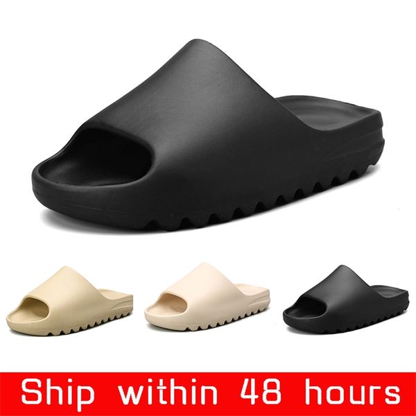 

70% off outlet stores 35~46 women slides soft sandals kanye couple shoes summer slippers for woman men flip flops beach slide zapatillas muj, Black