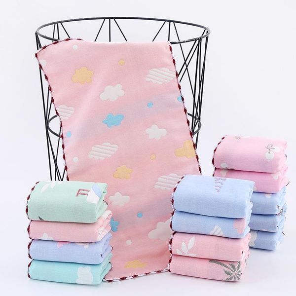 

towel six-layer gauze children's cartoon cotton baby face jacquard
