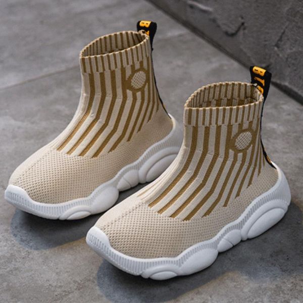 

sneakers autumn kids girls shoes boys fashion breathable mid tube casual children for girl sport running, Black;red