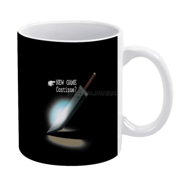 

mugs game / continue  white mug 11oz funny ceramic coffee tea milk cups ffvii final fantasy vii 7 fantas