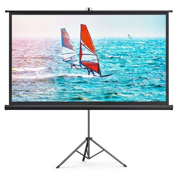 

accessories tao tronics 100 inch projection screen 16:9 foldable anti-crease portable projector movies