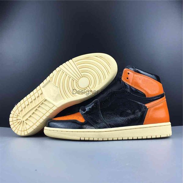 

new leather 1 3.0 high og black orange men basketball shoes sports male 1s sneakers wholesale box size 8-13
