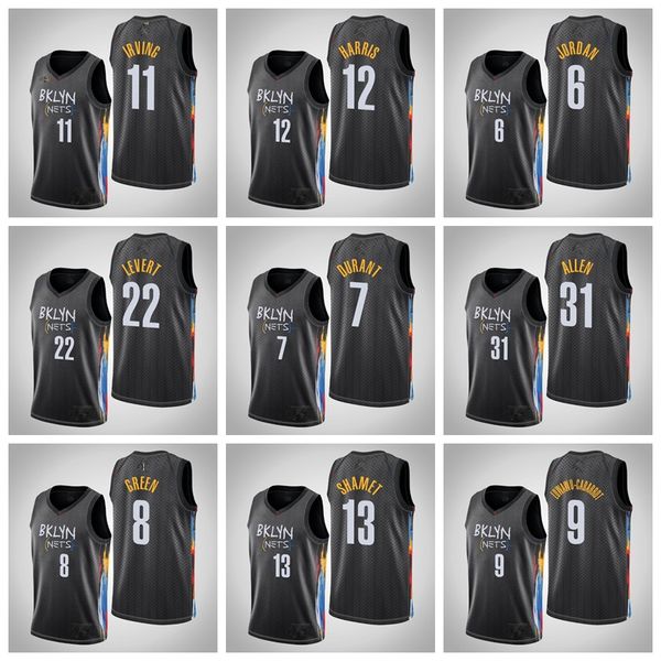 

men kevin durant kyrie irving spencer dinwiddie basketball jerseys can be customized by pressing, Black;red