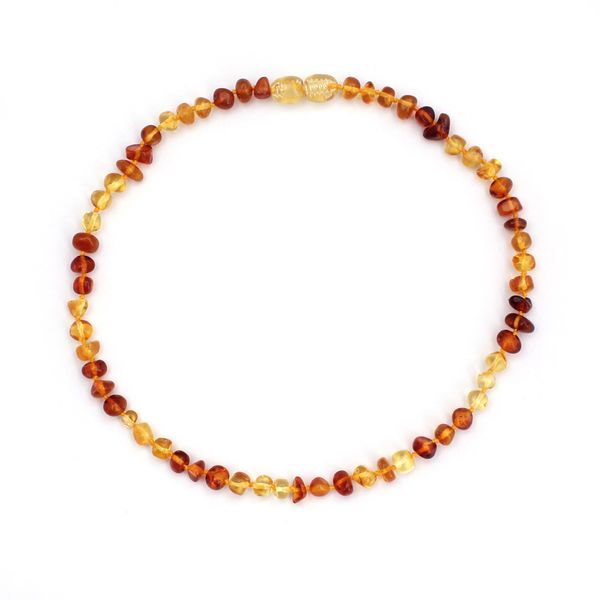

sa silverage arrival 2021 real natural amber pendant children gift for baby multicolor link necklaces chain, Silver