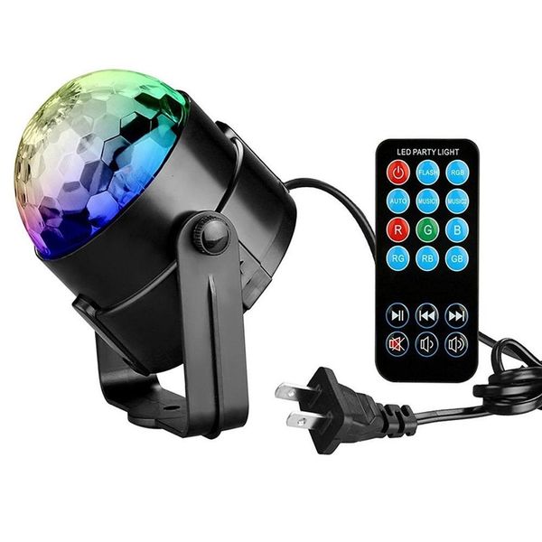 3 W LED Efektler Parti Sahne Işık RGB Lazer DJ Strobe Lamba Noel Projektörü Ses Aktive Dönen Disko Top Lambaları Dans Pisti için