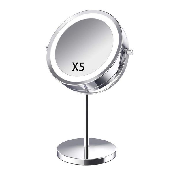 

mirrors 5x 10x magnification makeup mirror folding adjustable magnifying vanity strong suction cups with led natural light