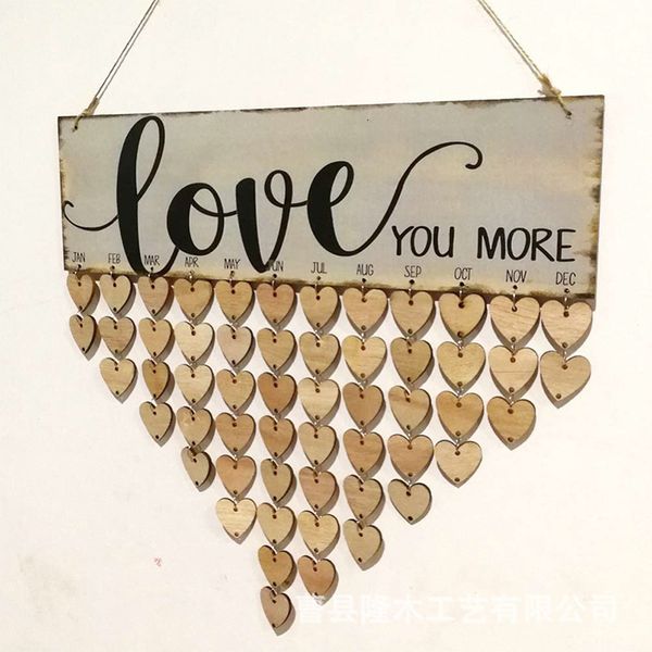 

wooden listing party home decoration pendant creative handmade calendar handicraft pendant