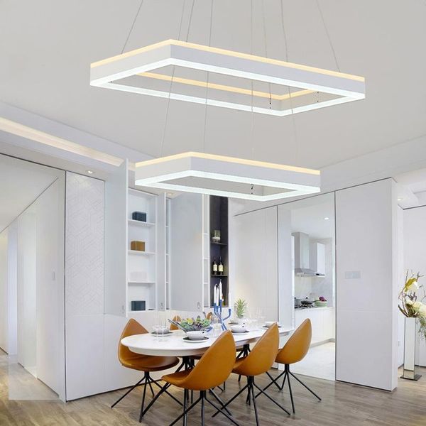 

pendant lamps rectangle up&down led chandelier living room dining bedroom study light coffee shop restaurant clothing store