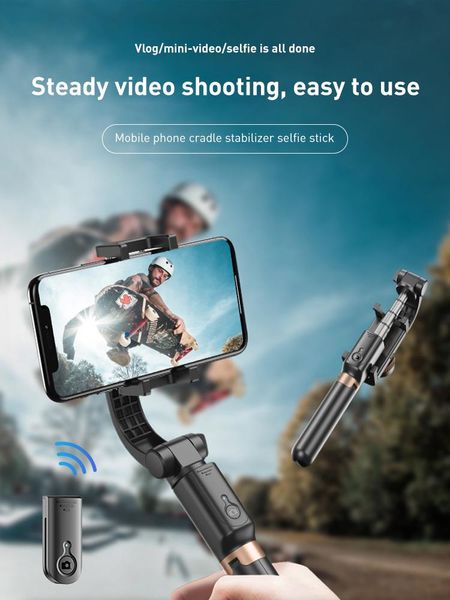 

selfie stick anti-shaking smartphone camera stabilizer 360 rotation handheld extendable tripod for dslr live vlog monopods
