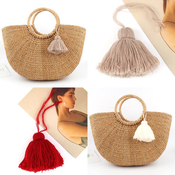 

1Pc Cute Handmade Woollen Tassel Keychain Ethnic Style Women Handbag Souvenir Gift KeyHolder Jewelry Accessories