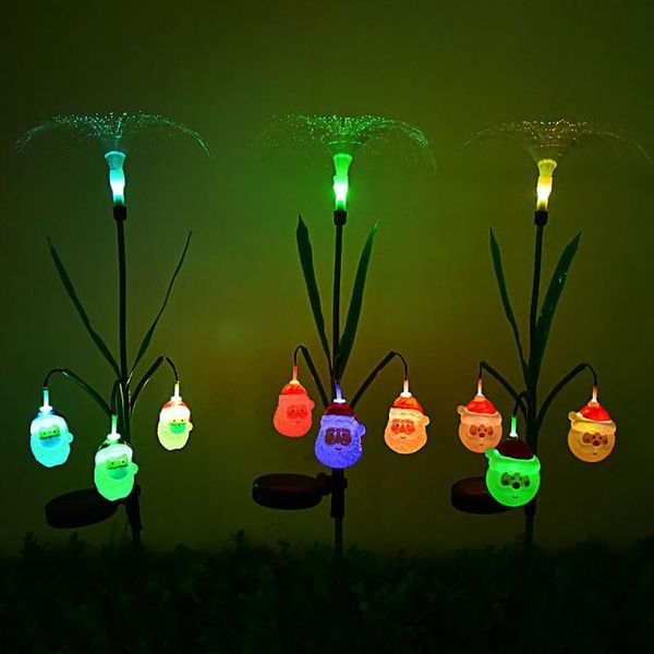 

lawn lamps led lights stars santa snowman ground holiday decorations landscape garden navidad decor