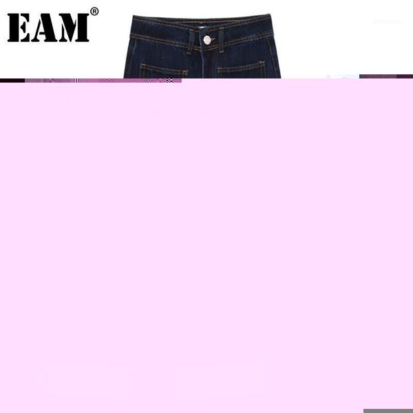 

women's jeans [] blue pockets fold hem wide leg straight high waist loose women trousers fashion tide spring autumn 2022 1dd2941 women&