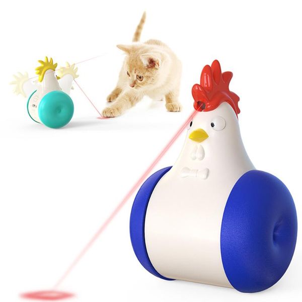 

cat toys chick style automatic infrared teasing toy multifunctional pet laser teaser tumbler squeak kitten interactive pets